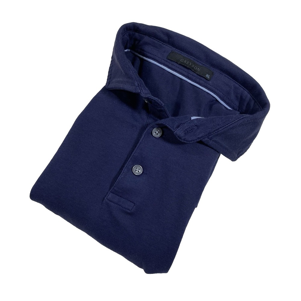 Greyson Golf Polo Shirt Mens XL Blue Performance Stretch Nylon Blend Spread